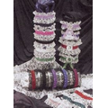 Double Laced Leg Garter w/ 1 Color Ribbon & Emblem